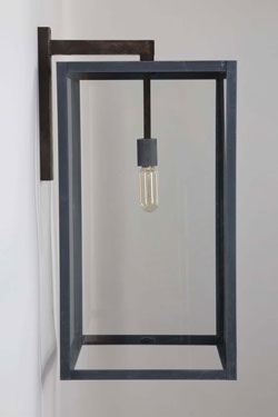 Large architectural wall light in old  zinc Bellecour