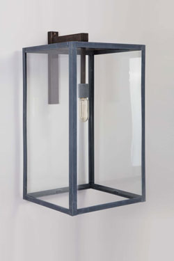Large architectural wall light in old  zinc Bellecour - Exterior wall lights by Lum’Art
