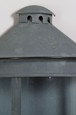 Old zinc half-cylinder exterior wall light  Luxembourg