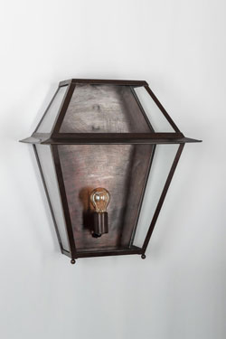 Very large classic outdoor wall light in old brass metal Pont-Neuf