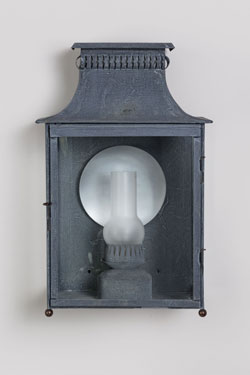 Very large outdoor wall light in old zinc Pétrole