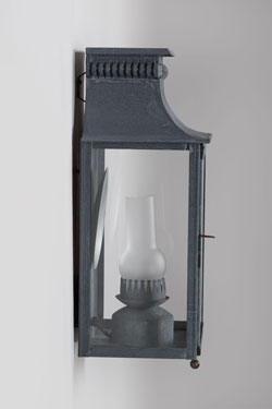 Very large outdoor wall light in old zinc Pétrole
