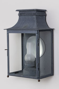 Very large outdoor wall light in old zinc Pétrole - Exterior wall lights by Lum’Art