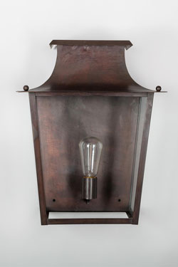 Grande applique pour l'extérieur classique en vieux laiton Passy