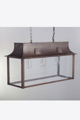 Grande lanterne d'extérieur rectangulaire noire Marco Polo - Suspension d'extérieur by Lum’Art