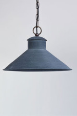 Suspension d'extérieur industrielle en vieux zinc Chapeau Dupont 35cm - Suspension d'extérieur by Lum’Art