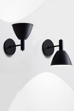 Bauhaus 90W applique métal laqué noir