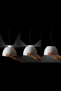 Bossa suspension ronde métal laqué noir mat