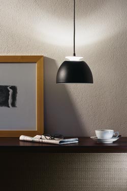 Mini Bossa suspension ronde métal laqué noir mat