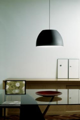 Bossa round pendant lamp metal lacquered matt black - Pendants by Lumini