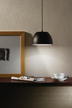 Mini Bossa round pendant lamp metal lacquered matt black