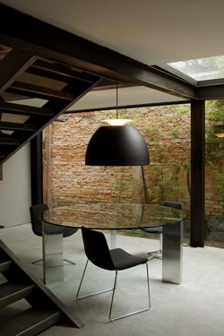 Super Bossa round pendant lamp metal lacquered matt black