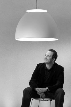 Super Bossa round pendant lamp metal lacquered matt black