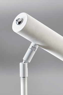 Crane white contemporary swivel reading lamp