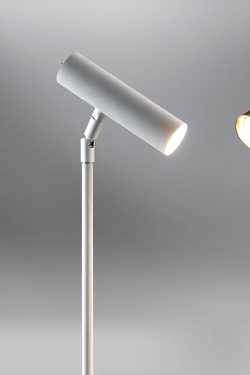 Crane white contemporary swivel reading lamp