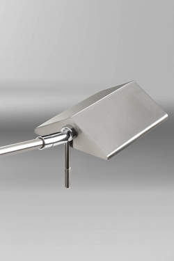 Liseuse à 2 bras articulés en métal nickel brossé