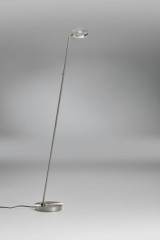 Liseuse contemporaine en nickel mat Cycle - Lampadaire by Lupia Licht