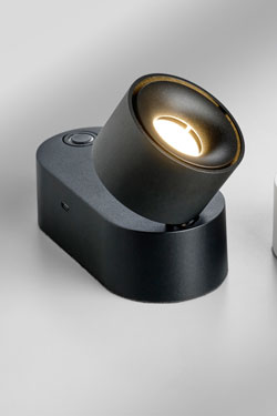 Spot sans fil orientable en métal blanc Akku