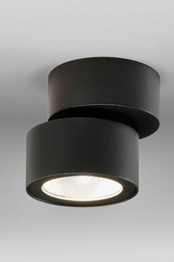 Small black spotlight with integrated LED light Block M - Spotlights by Lupia Licht