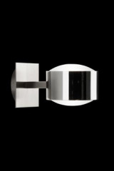 Applique simple nickel satiné et chromé City W1 - Applique by Luz Difusion