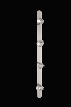 Barre de 4 spots nickel et chrome Boogie - Spot by Luz Difusion
