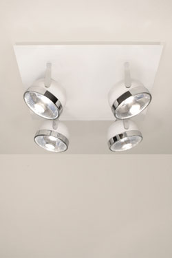 Boogie ceiling light 4 spots retro nickel - Ceiling lights by Luz Difusion