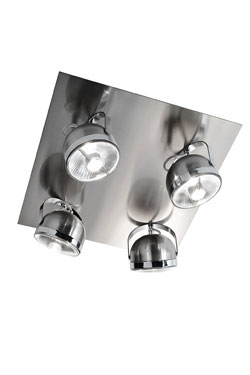 Boogie white ceiling light 4 spots retro  - Ceiling lights by Luz Difusion