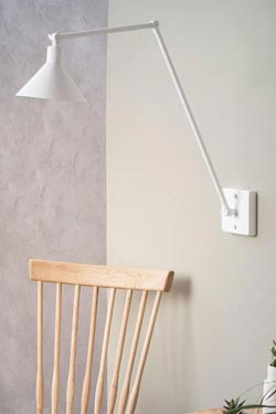 Factory 2 applique blanche 2 bras articulés 