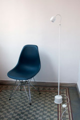 Lampadaire rétro blanc Boogie mini - Lampadaire by Luz Difusion