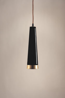 Loki black and gold matt aluminium pendant lamp - Pendants by Luz Difusion