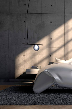 Pop pendant lamp in blue glass