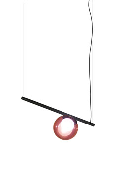 Pop pendant lamp in pink glass - Pendants by Luz Difusion