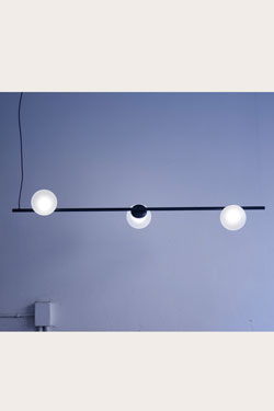 Pop suspension 3 lumières en verre blanc satiné - Suspension by Luz Difusion