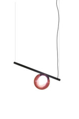 Pop suspension rétro en verre rose - Suspension by Luz Difusion