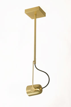 Salter spot sur tige orientable 40cm doré - Suspension by Luz Difusion