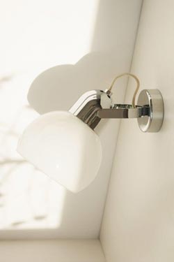 Boogie spot chrome and white opal glass  - Spotlights by Luz Difusion