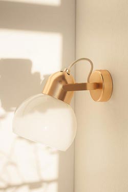 Boogie spot in satin copper and white glass  - Spotlights by Luz Difusion
