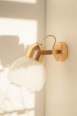 Boogie spot in satin copper and white glass  - Spotlights by Luz Difusion