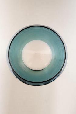 Boogie spot matt gold and turquoise glass