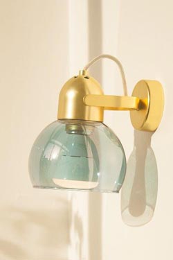 Boogie spot matt gold and turquoise glass - Spotlights by Luz Difusion