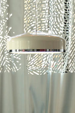Suspension blanche en aluminium laqué Cooper S  - Suspension by Luz Difusion