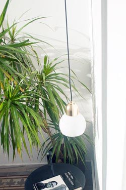 Suspension blanche et or Boogie - Suspension by Luz Difusion