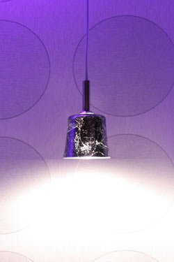 Suspension petit modèle en verre décoré Mauro S1