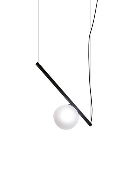 Suspension rétro une lumière de verre satiné Pop - Suspension by Luz Difusion