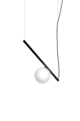 Suspension rétro une lumière de verre satiné Pop - Suspension by Luz Difusion