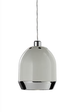 Suspension S1 métal blanc et chromé Boogie mini - Suspension by Luz Difusion