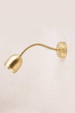 Boogie mini adjustable reading light in gold - Wall lights by Luz Difusion