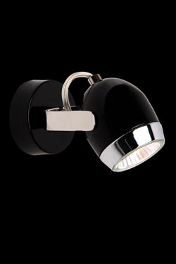 Boogie W1  black mini wall lamp  - Wall lights by Luz Difusion