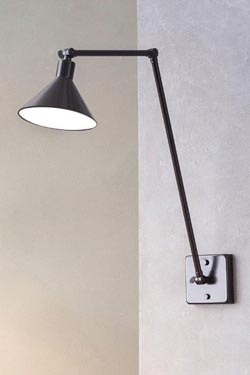 Factory 2 wall light 2 articulated black arms 