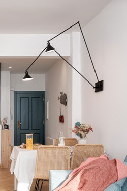 Factory double black wall lamp
